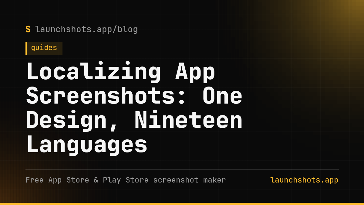 Localizing App Screenshots: One Design, Nineteen Languages